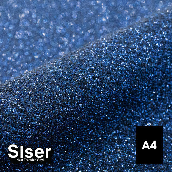 Siser - Glitter Flex - Feuille A4 Thermocollant - (G0014) Saphir Pailleté - 20 x 30 cm