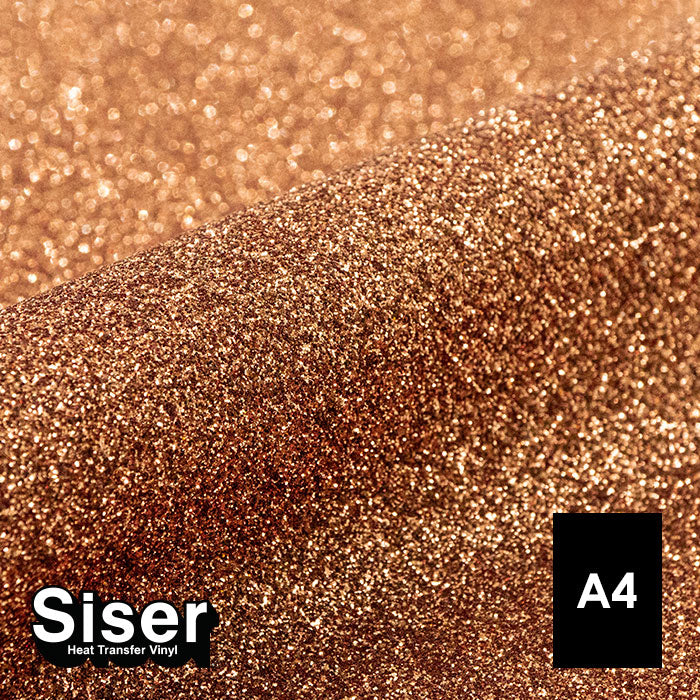Siser - Glitter Flex - Feuille A4 Thermocollant - (G0017) Marron Pailleté - 20 x 30 cm