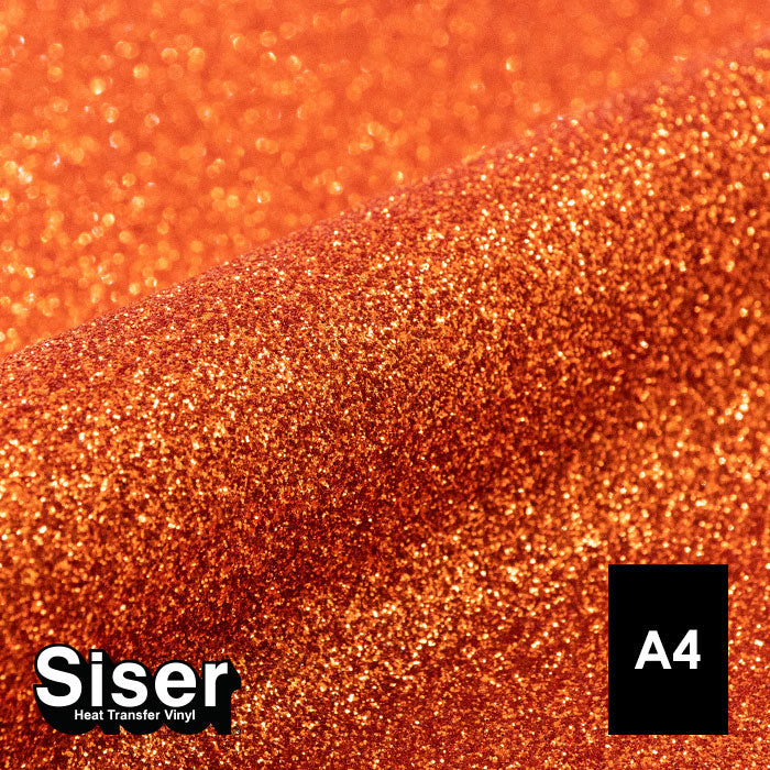 Siser - Glitter Flex - Feuille A4 Thermocollant - (G0047) Cuivre Pailleté - 20 x 30 cm