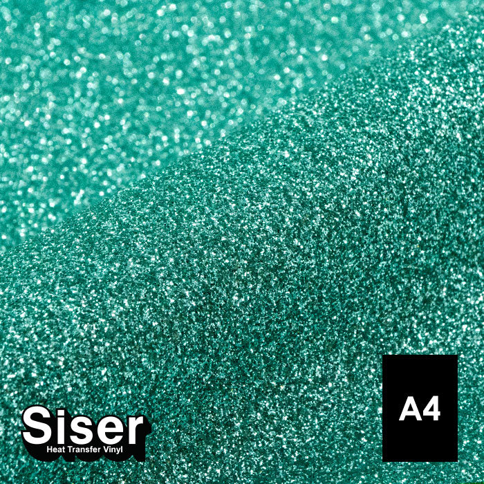 Siser - Glitter Flex - Feuille A4 Thermocollant - (G0069) Jade Pailleté - 20 x 30 cm