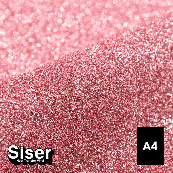 Siser - Glitter Flex - Feuille A4 Thermocollant - (G0092) Or Rose Pailleté - 20 x 30 cm