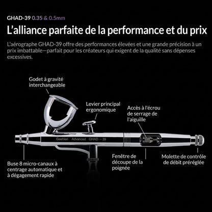 Gaahleri - Aérographe GHAD-39 Advanced Series - 0,35/0,5 mm