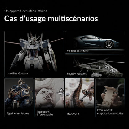 Gaahleri - Turbox Mini - Compresseur d'Air pour Aérographe (Air Compressor)