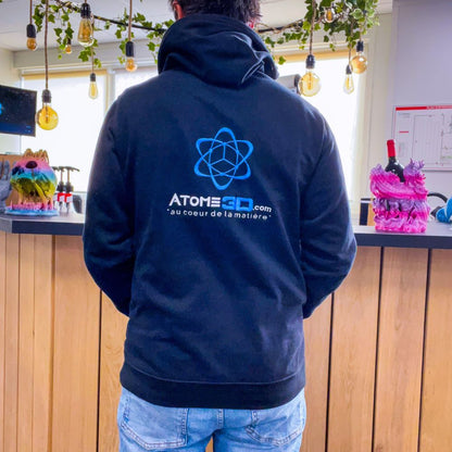 Veste zippée à capuche Atome3D dos