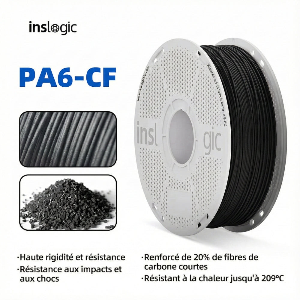 Inslogic - PA6-CF - Noir (Black) - 1,75 mm - 1 kg