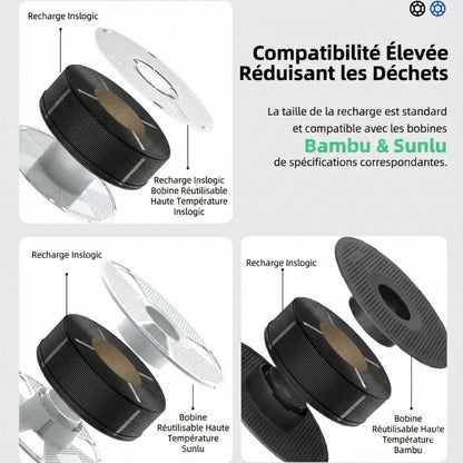 Inslogic - PA6-CF - Noir (Black) - 1,75 mm - 1 kg