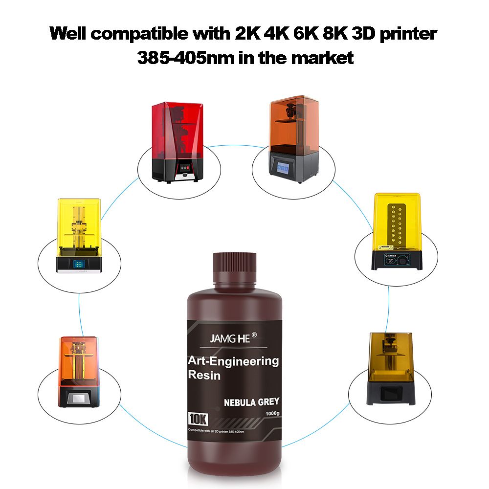 Jamg He - Résine UV Art Engineering 10k - Gris Nébuleux (Nebula Grey) - 1 kg
