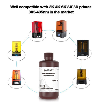 Jamg He - Résine UV Water Washable 10k - Blanc (White) - 1 kg
