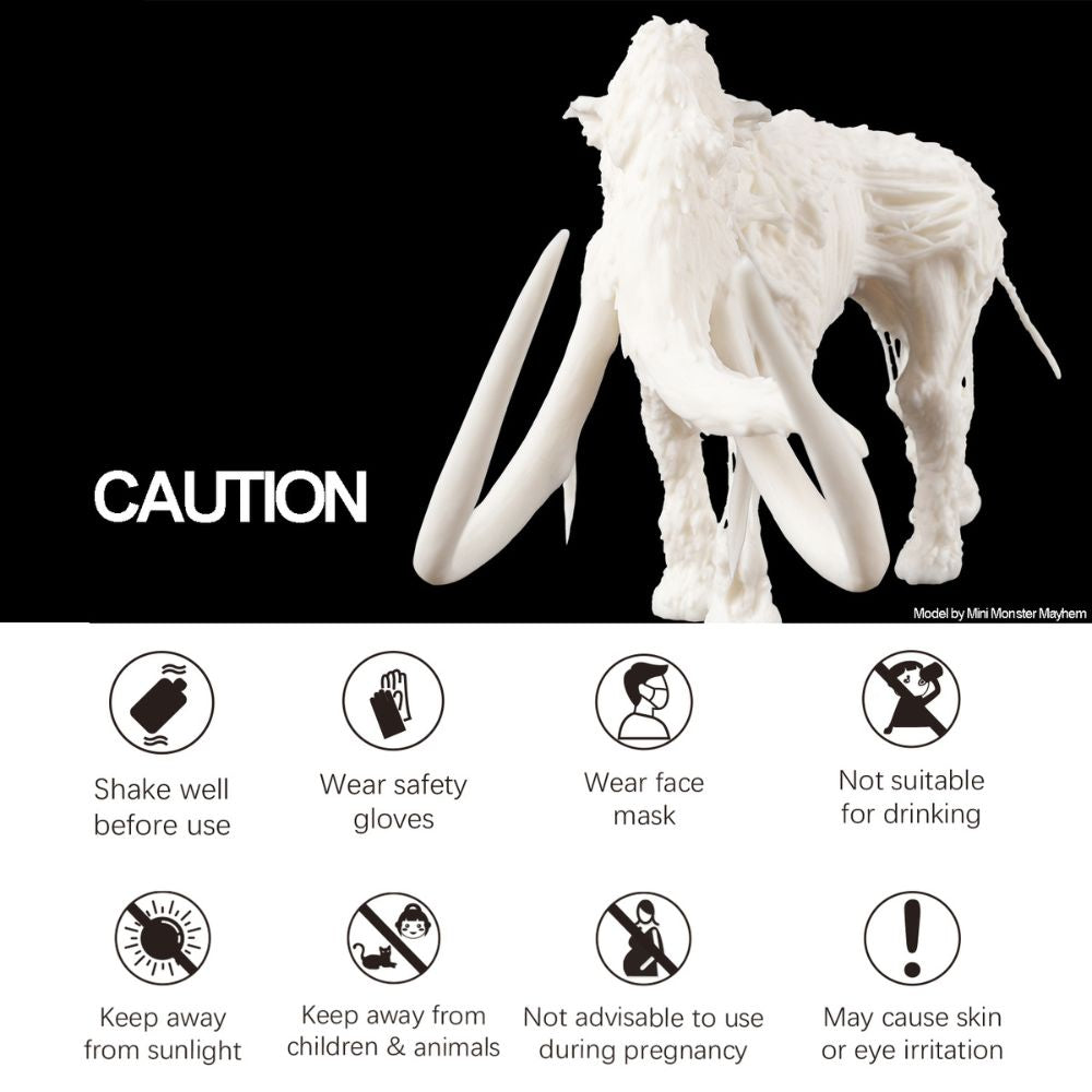 Jamg He - Résine UV Water Washable 10k - Blanc (White) - 1 kg