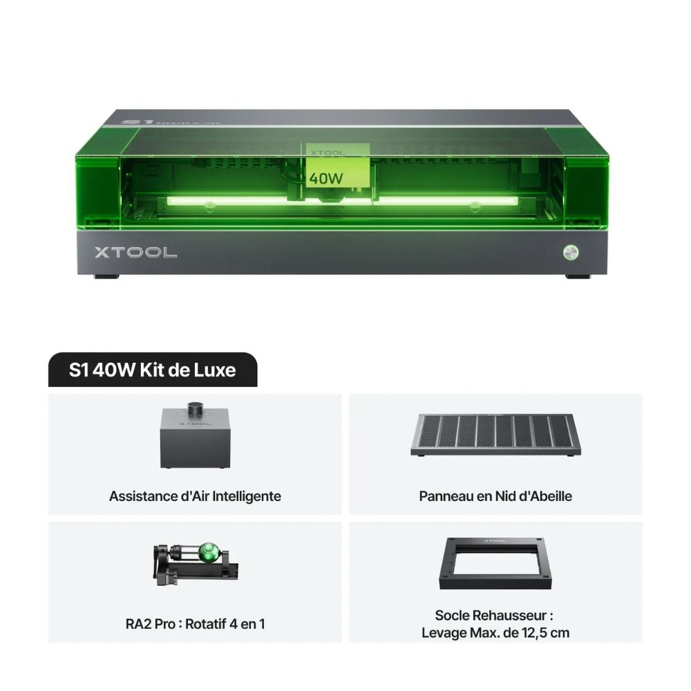 xTool -S1 40W - Kit de Luxe