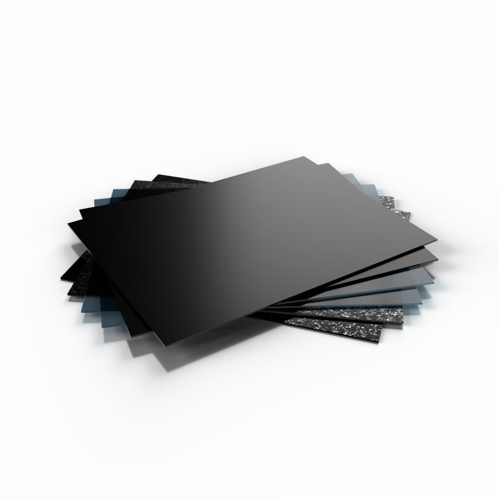 MissKraft - 6 Plaques Plexiglass PMMA Acrylique - Tons Noir - 30 x 40 cm