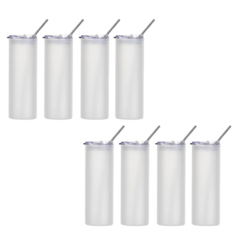 Craft Express - Sublimation - 8 Tumblers - Verre Givré Transparent - 750 ml
