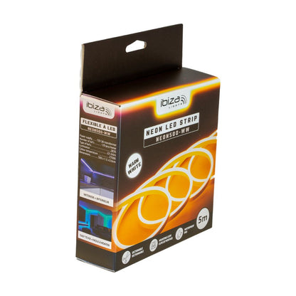 Lotronic - Bande LED IP65 Néon - Blanc Chaud - 5 m