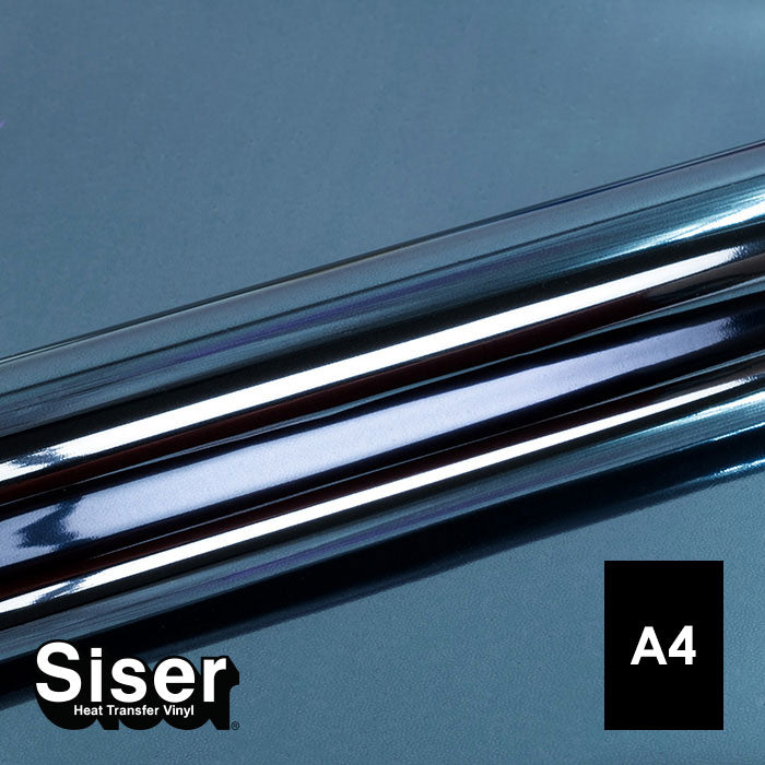 Siser - Metal Flex - Feuille A4 Thermocollant - (MT0014) Bleu Argent Métallisé - 20 x 30 cm