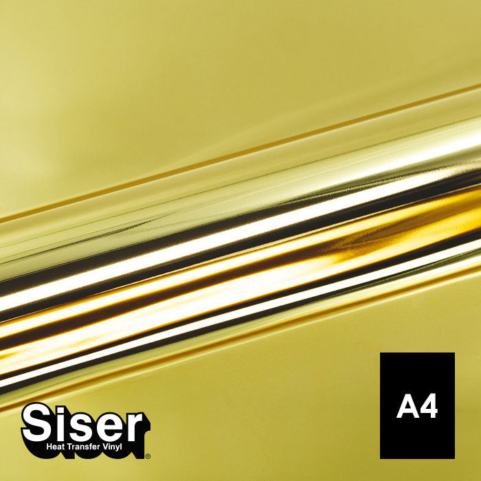 Siser - Metal Flex - Feuille A4 Thermocollant - (MT0020) Or Métallisé - 20 x 30 cm