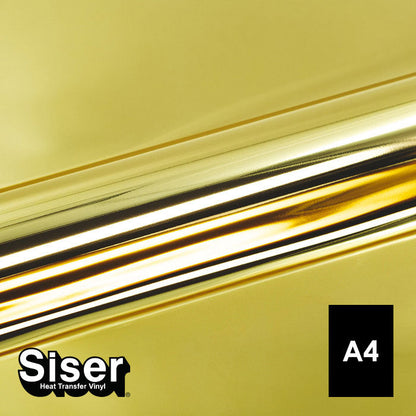 Siser - Metal Flex - Feuille A4 Thermocollant - (MT0020) Or Métallisé - 20 x 30 cm