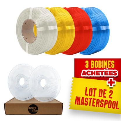Pack Refill AzureFilm - Les Transparents - 4x PLA + 2x Masterspool