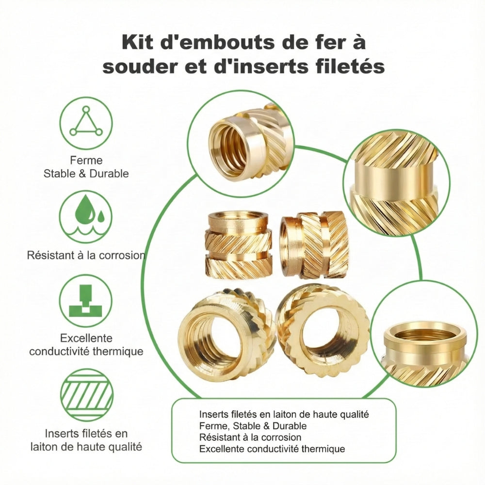 Mintion - Embouts Thermofixés et Kits Filetés (Heat Set Insert Tips and Threaded Kits)