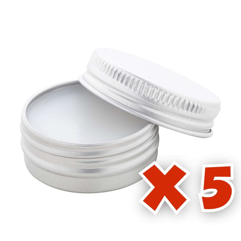 MissKraft - 5 Baumes à lèvre en métal à graver Contor - Argent