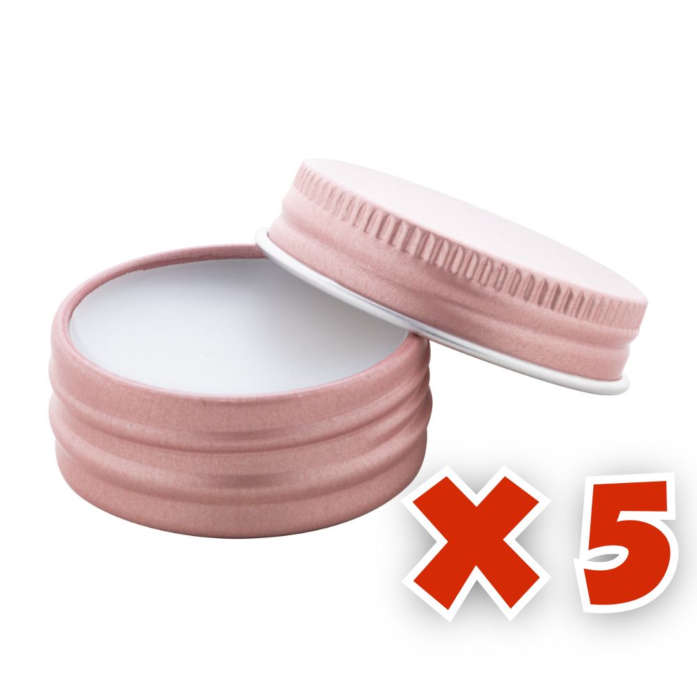 MissKraft - 5 Baumes à lèvre en métal à graver Contor - Rose