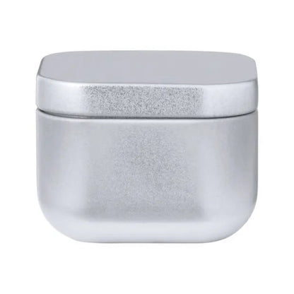 MissKraft - Bougie à la vanille en métal à graver - Argent - 4x5x5 cm