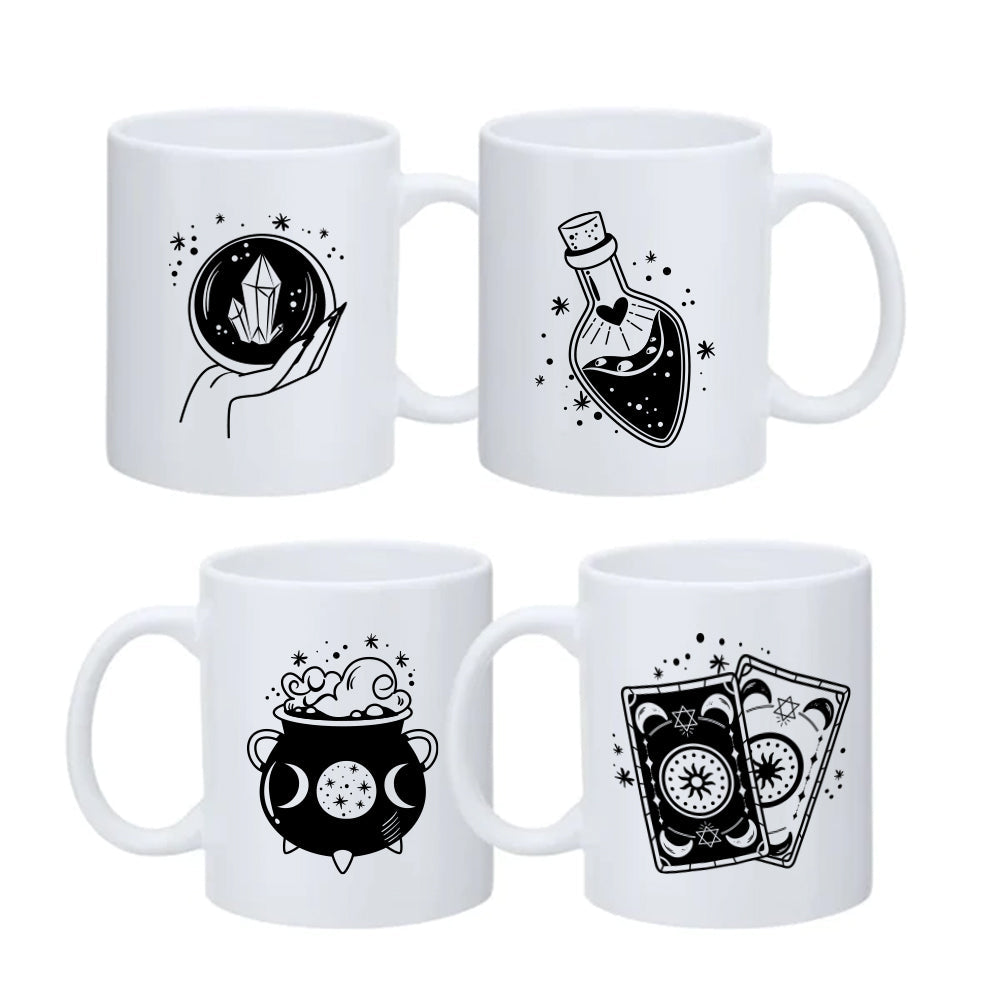 MissKraft - Lot de 4 Mugs pour Sublimation - 330 ml-Sublimé