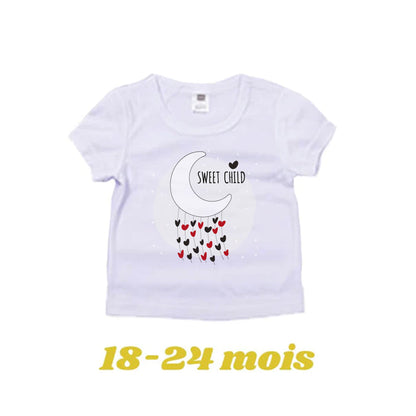 MissKraft - Sublimation - T-shirt Bébé - Blanc - 18/24 mois sublimé