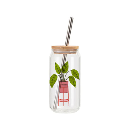 MissKraft - Sublimation - Verre couvercle bambou - 550 ml