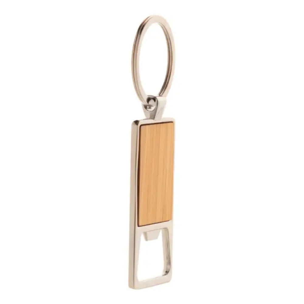MissKraft - 5 Porte-clés Décapsuleur à graver en bambou