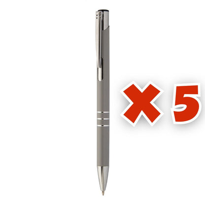 MissKraft - 5 Stylos à bille à graver Rechannel - Gris Clair