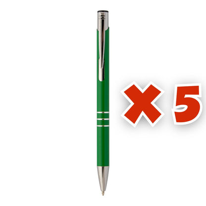 MissKraft - 5 Stylos à bille à graver Rechannel - Vert