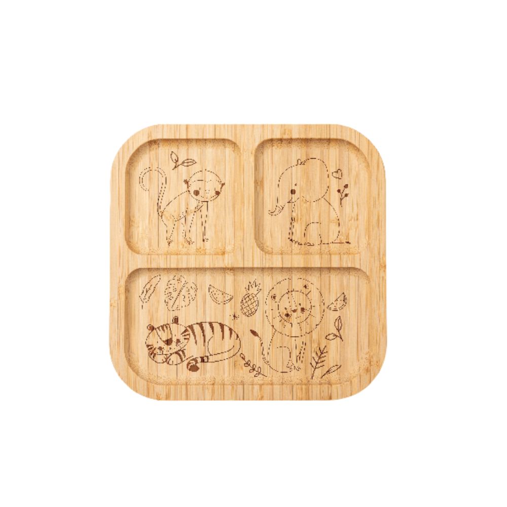 MissKraft - Assiette en Bambou - Carrée