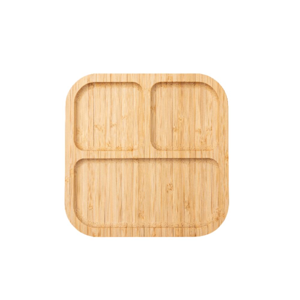 MissKraft - Assiette à graver en Bambou - Carrée