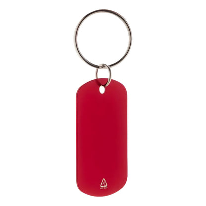 MissKraft - Porte Clés Plaque en métal à graver - Rouge
