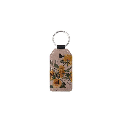 MissKraft - Sublimation - 10 Porte-clés Rectangulaires en Similicuir - Gris