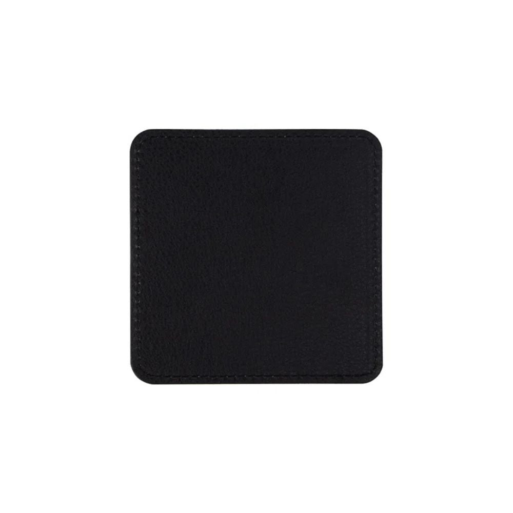 MissKraft - Sublimation - Sous-verre Rectangulaire en Cuir - 10 x 10 cm - Gris/Noir