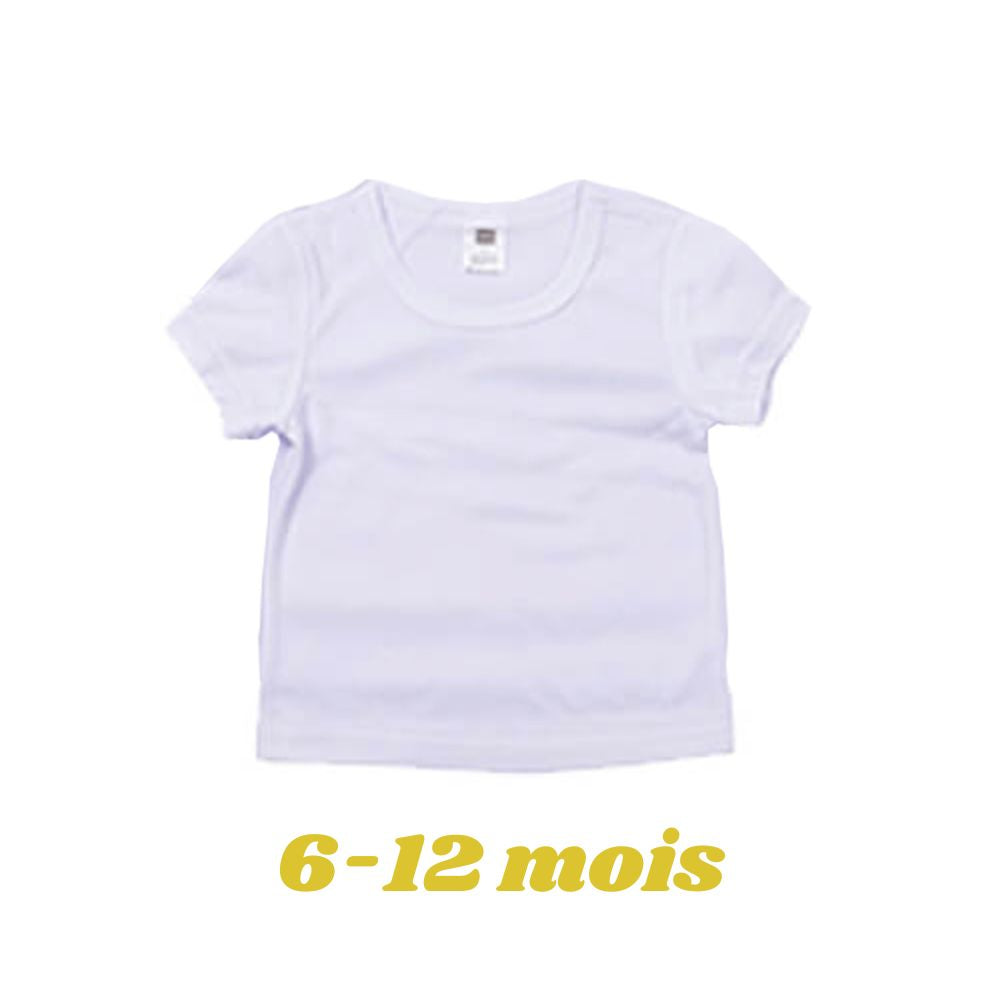 MissKraft - Sublimation - T-shirt Bébé - Blanc - 6/12 mois