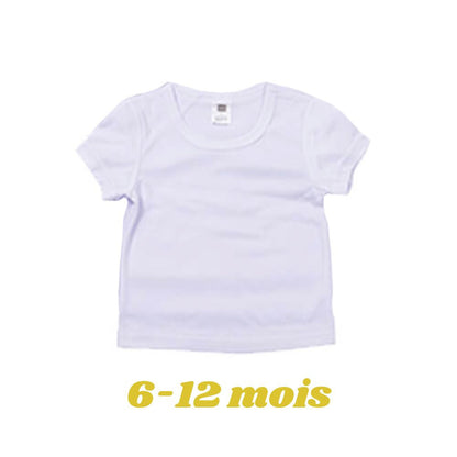 MissKraft - Sublimation - T-shirt Bébé - Blanc - 6/12 mois