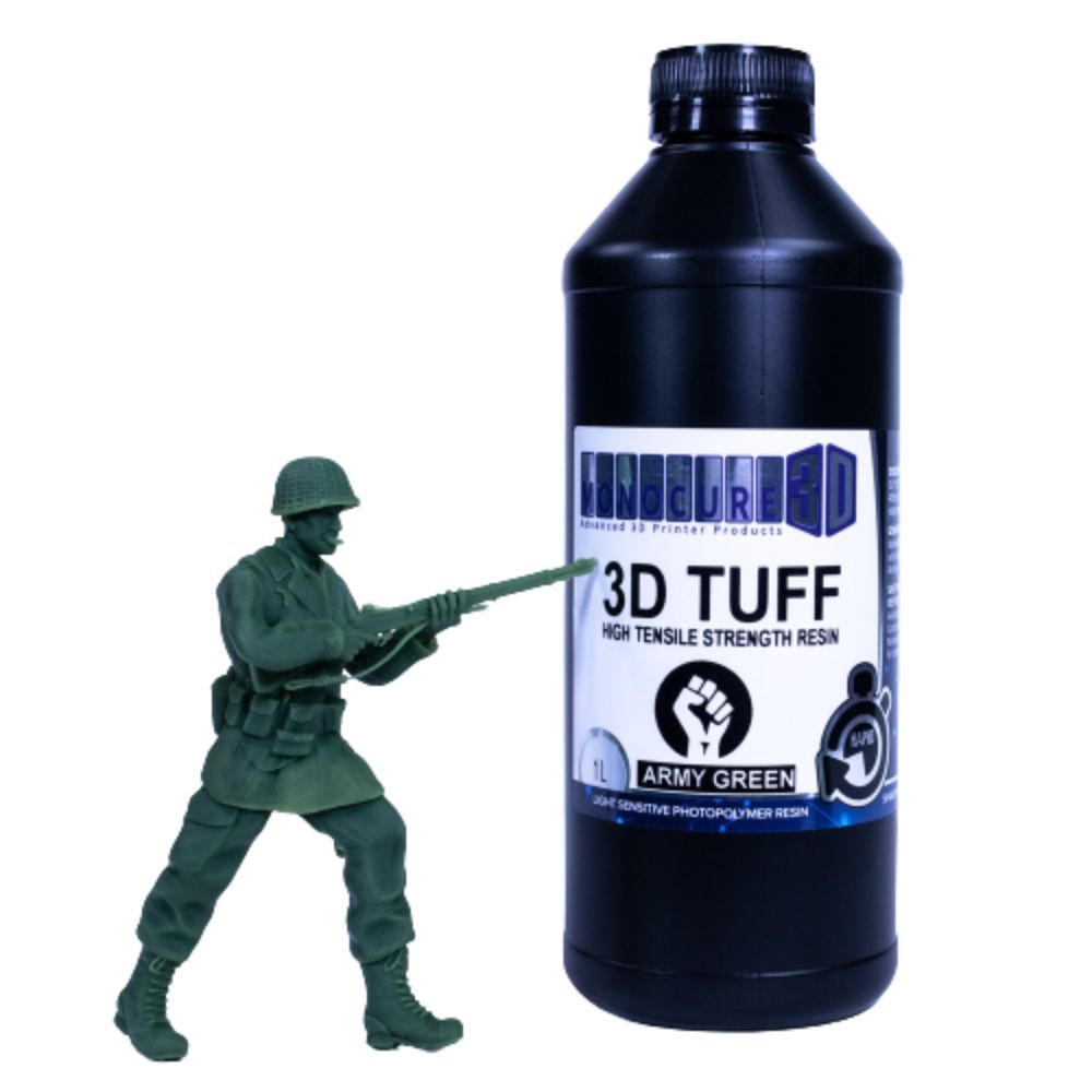 Monocure3D - 3D Rapid TUFF - Vert Armée (Army Green) - 1 L