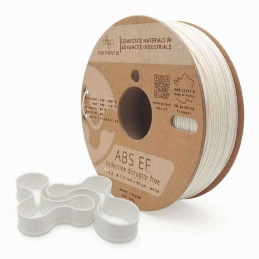 Nanovia - ABS EF (SPE et contact alimentaire) - Blanc (White) - 1,75 mm - 750 