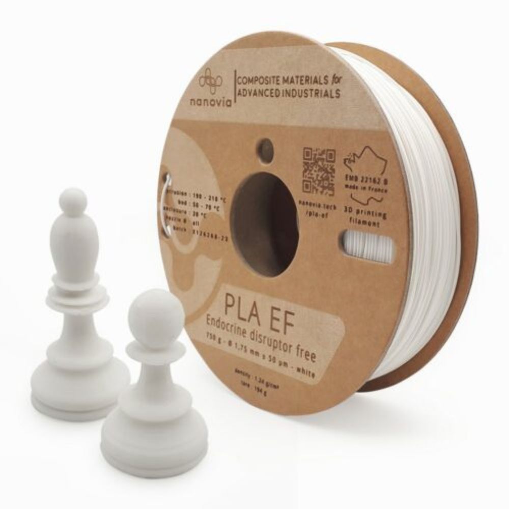Nanovia - PLA EF 3D850 (SPE et Contact Alimentaire) - Blanc (White) - 1,75 mm - 750 g