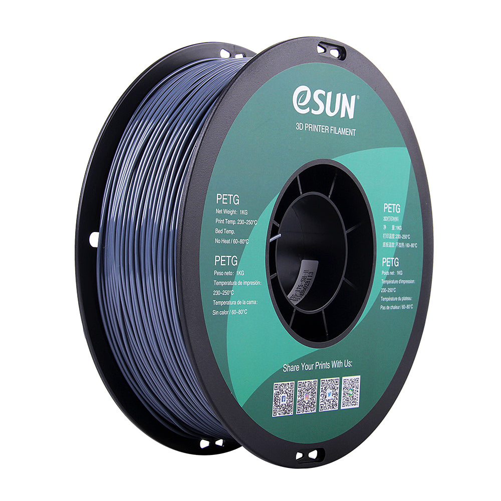 Bobine de PETG eSun Solid Grey - 1kg - Spool plastique