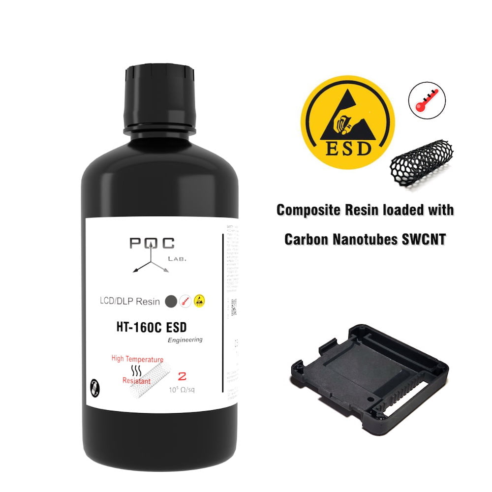 Poc Lab - Résine UV HT-160C ESD - Noir - 0,5 kg