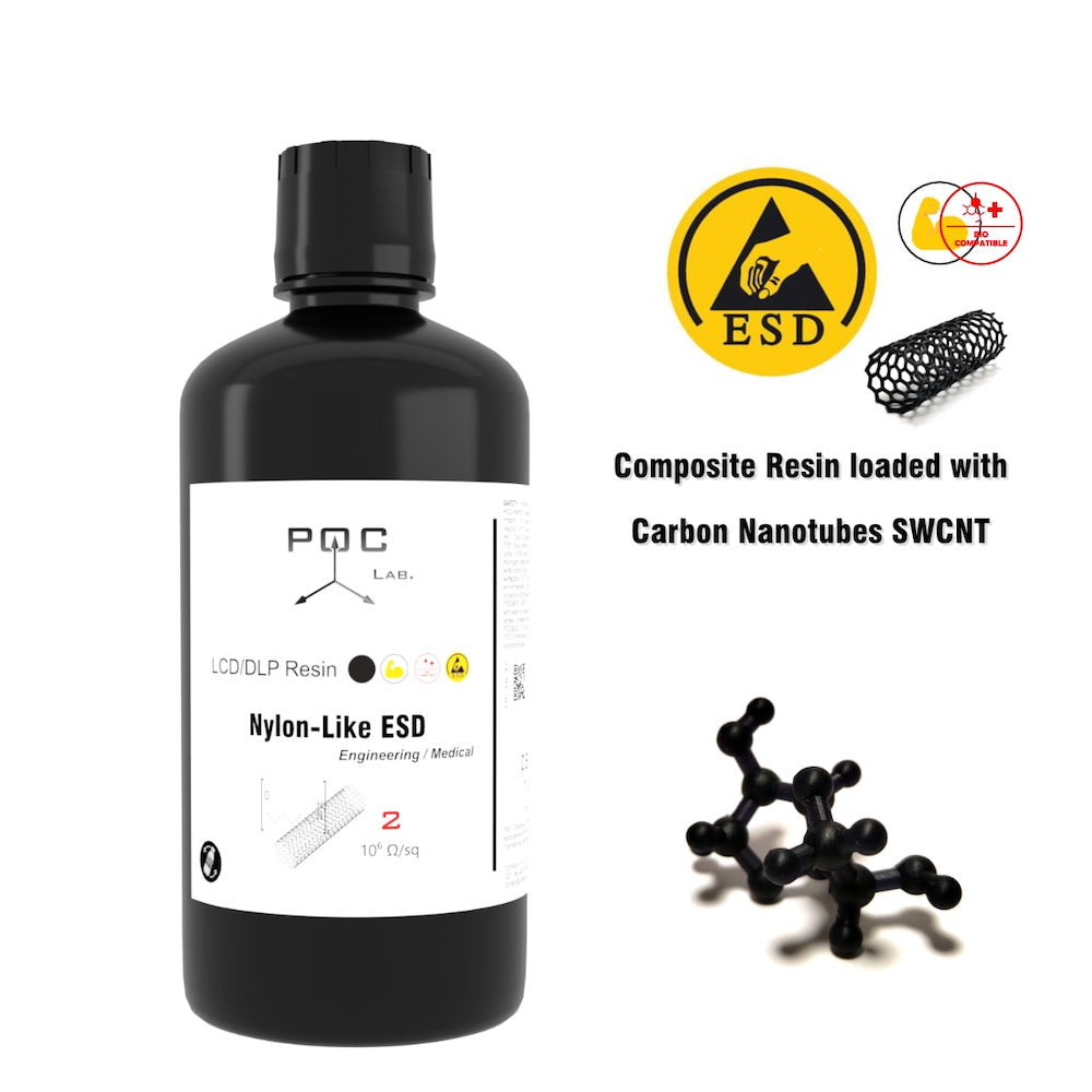 Poc Lab - Résine UV Nylon-Like ESD - Noir - 0,5 kg