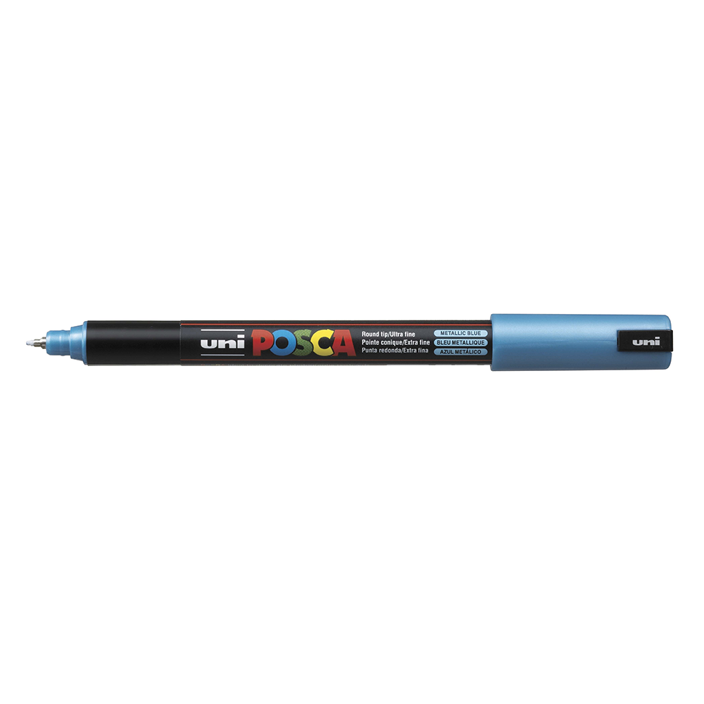 POSCA - Marqueur Pointe Extra Fine - Bleu Métal
