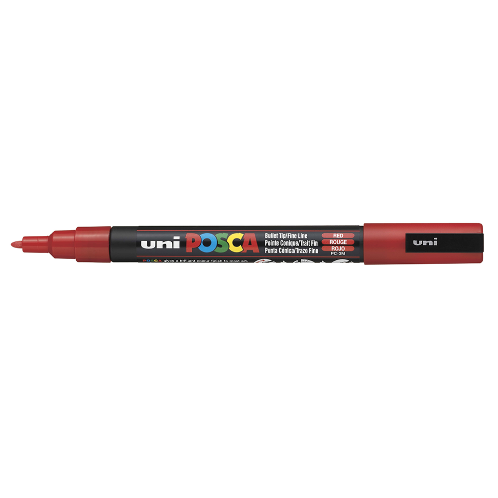 POSCA - Marqueur Pointe Conique Fine - Rouge