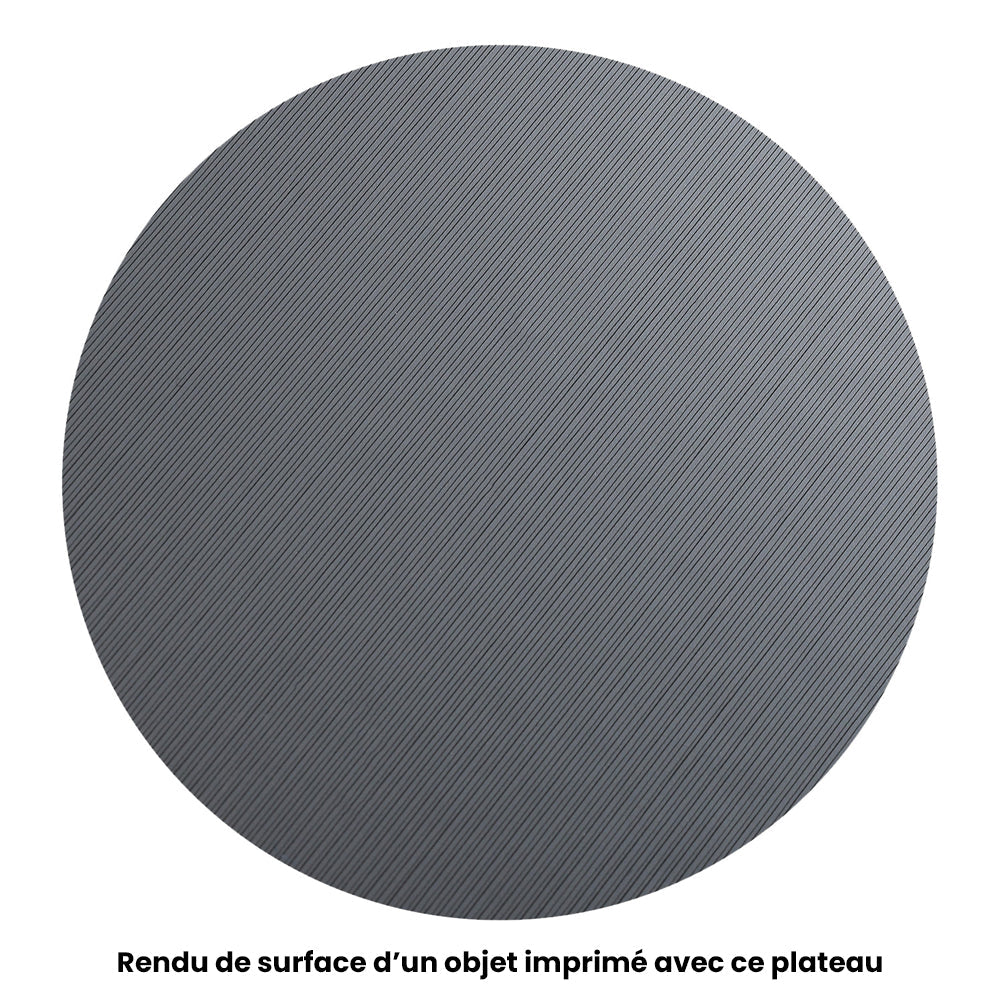 Rendu de surface d'un objet imprimé avec ce plateau