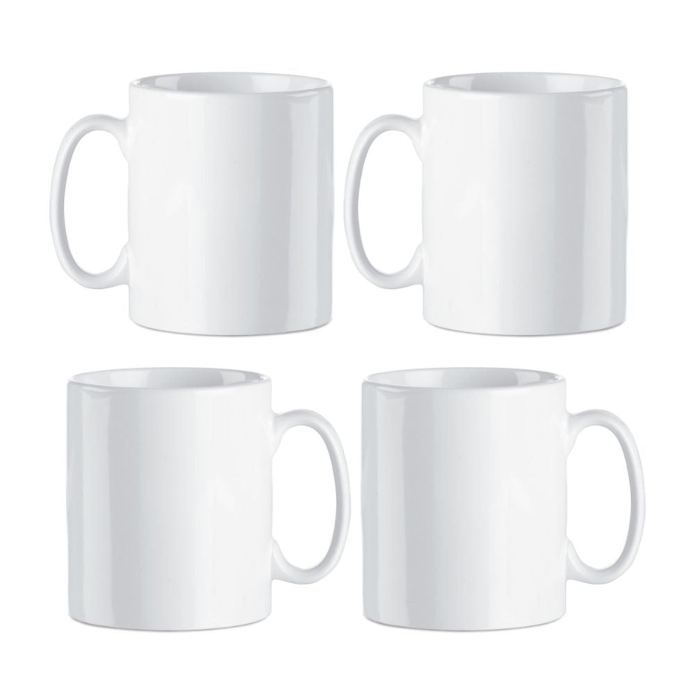 MissKraft - Lot de 4 Mugs pour Sublimation - 440 ml