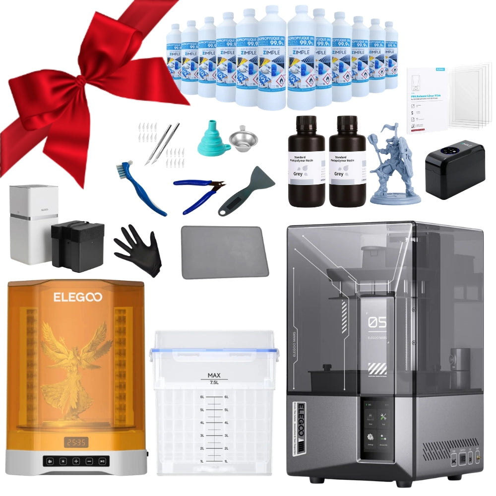 Pack Starter Deluxe - Elegoo Mars 5 Ultra - imprimante 3D LCD 9K (9K LCD 3D Printer)