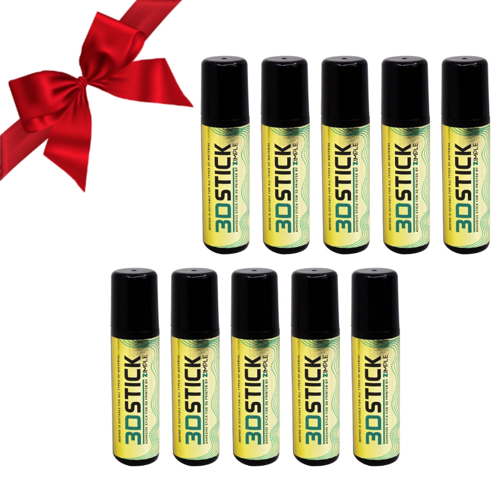 Pack Zimple - Lot de 10 3DStick - Adhésif en Stick pour Imprimante 3D - 80 ml